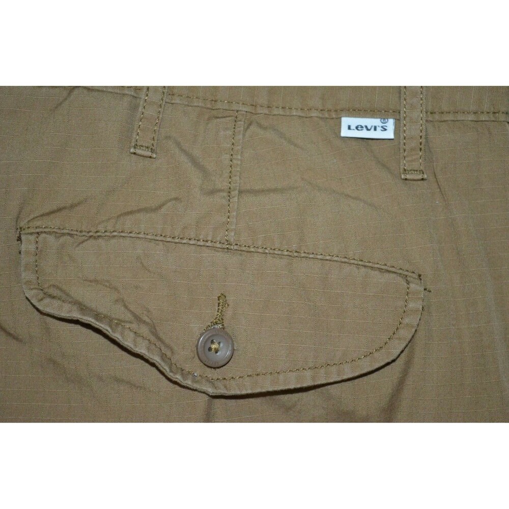 Levis Levi's Cargo Shorts W40 Mens Ripstop Brown Khaki Outdoor Flap Pockets - Picture 4 of 10
